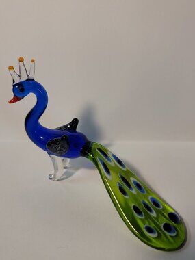 Persey the Peacock Glass Figurine, Pier 1 Imports